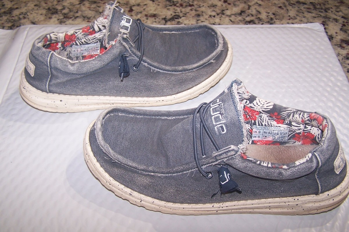 Hey Dude Wally Stretch Shoes Men\'s Grey Knit Slip On Loafers‎ Size 9 Hey Dude Men main image 2