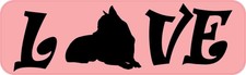 10in x 3in Love Chihuahua Bumper Sticker Car Truck Vehicle Bumper Decal