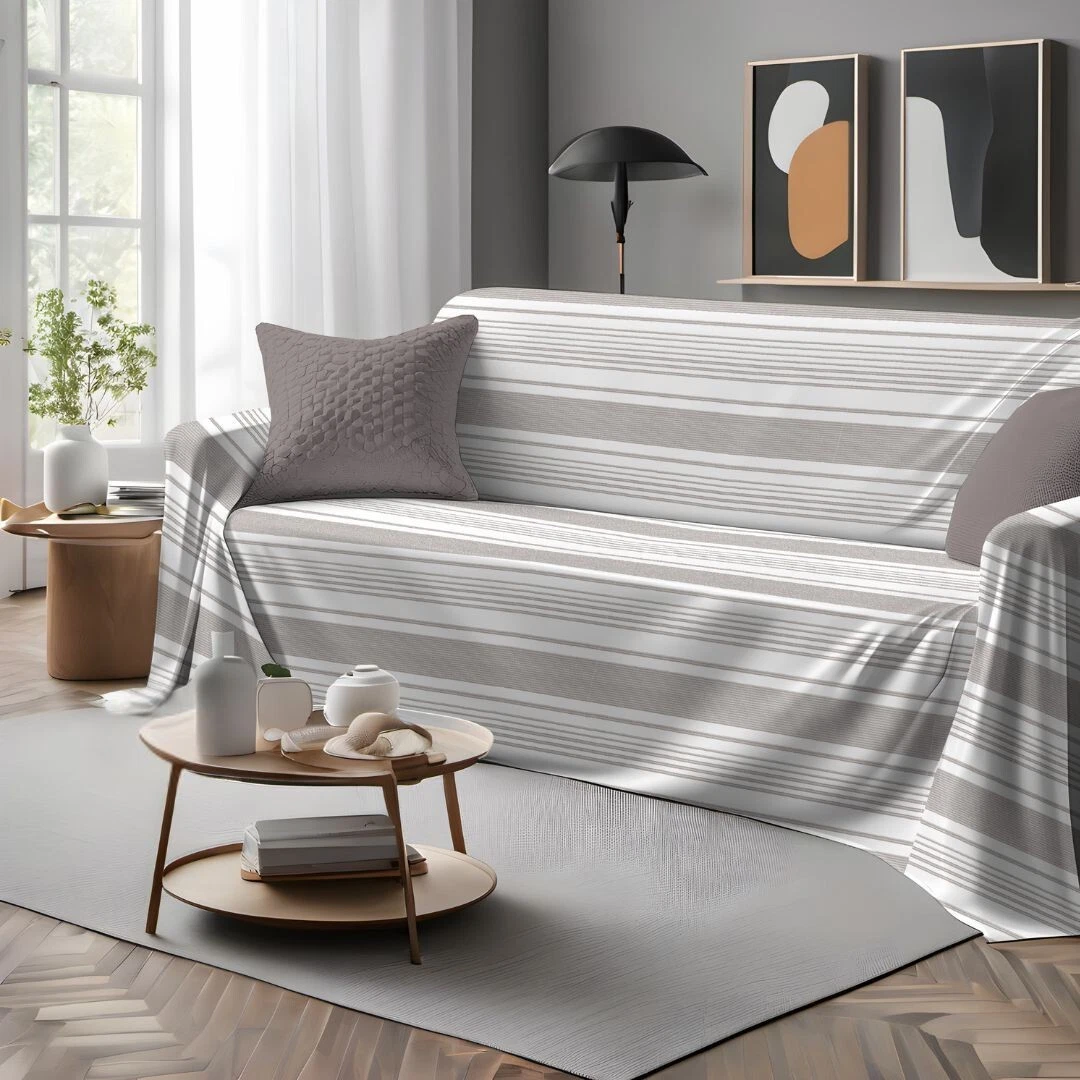 COPRITUTTO Panama Multiuso 240x280 Cm Rosso – Telo Copridivano, Copripoltrona, Tenda, Tovaglia – 80% Cotone, 20% Poliestere
