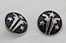 Pair Jeremiah Watt Pistol Packing Conchos Guns Screw Back 1" Horse Six Shooter  