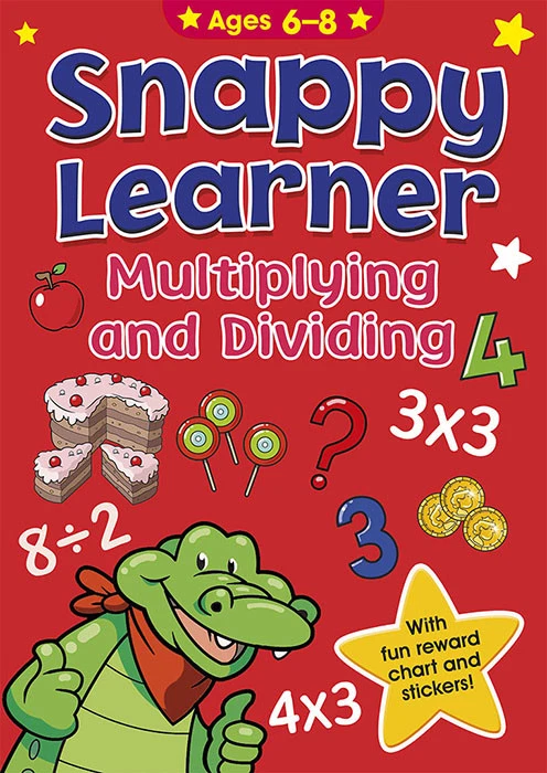 ALLIGATOR BOOKS Snappy Learner Book Children's Multiply & Dividing Learning & Reward Chart 6-8yo