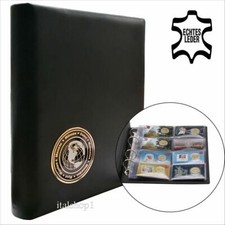 ALBUM RACCOGLITORE IN VERA PELLE PER COIN CARDS 