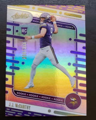 2024 Absolute J.J. McCarthy Spectrum Parallel RC 290/350 #110 Minnesota ...