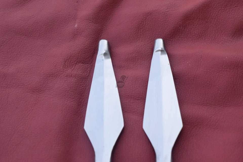 Punta de lanza Viking Full Tang roma forjada a mano de 8 pulgadas con punta roma.(juego de 2) Foto 3 de 4