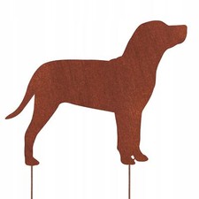 Catahoula Leopard Hund Figur CORTEN GARDEN DEKORATION