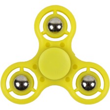 Fidget Spinner Stress and Anxiety Reliever Hand Toy METAL BALLS Yellow