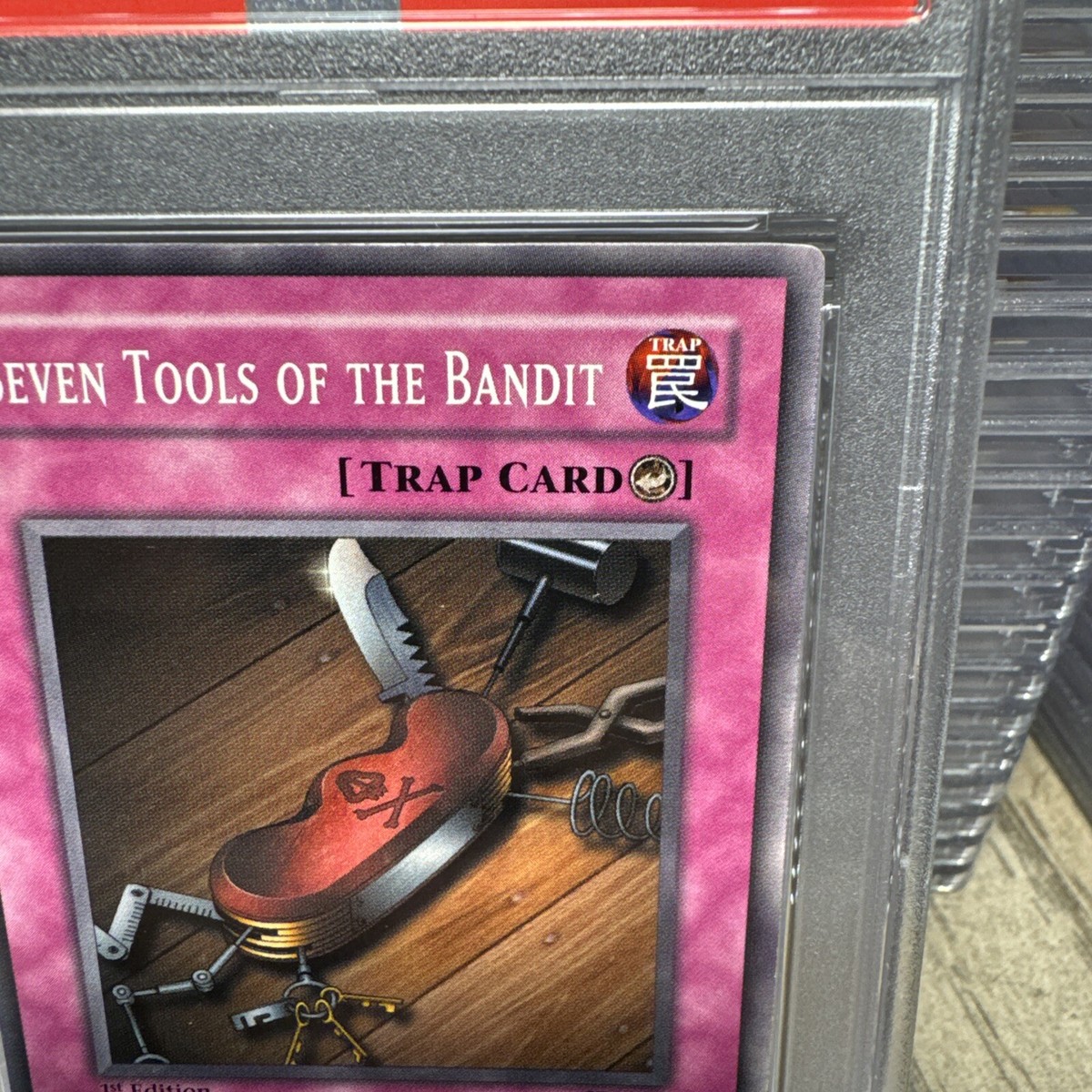 2003 YuGiOh 1st Edition Seven Tools Of The Bandit #045 PSA 7 NM