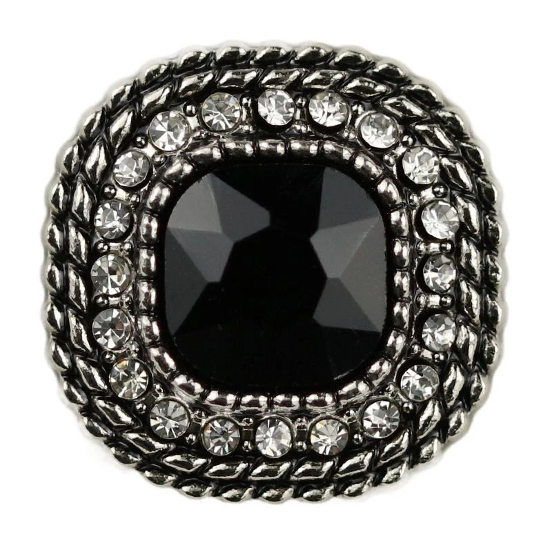 5Pcs 18/22/25mm Square Buttons Crystal Shiny DIY Sewing for Fur Coat Sweater - Image 2 of 4