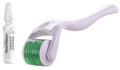 SET 15 Stück Hyaluron Ampullen + Micro Needling Derma Roller Nadeln Hyaluronsäur
