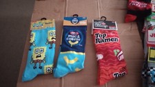 Silly, Novelty, Wacky Socks Men s Crew Sz 6-12 Pick 5 Pairs, Flintstones,TMNT