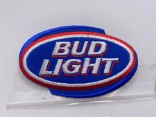 BUD LIGHT  NEW EMBROIDERED COMPANY IRON ON NAME PATCH TAG 2 X 3-1/2