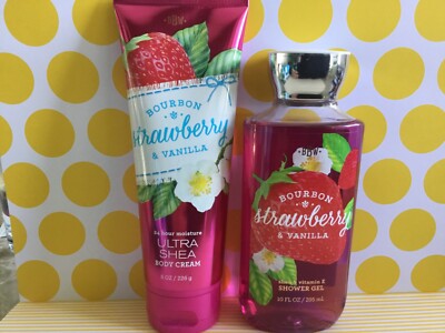 Bath Body Works Bourbon Strawberry Vanilla body cream