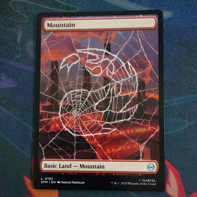 MTG Mountain 0192 (Full Art) [Marvel's Spider-Man, near mint]