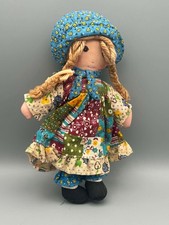 VINTAGE 1970s Knickerbocker Holly Hobbie Rag Doll - 8"