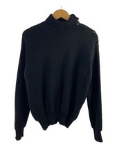 Thick Wool Knit  Sweater by YOHJI YAMAMOTO in Black