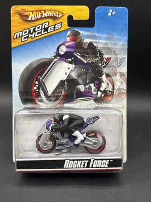 2008 Hot Wheels Motor Cycles ROCKET FORCE purple red lines VERY NICE black drive