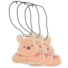 WINNIE THE POOH OFFICIAL 3x Hanging Car Air Freshener Triple Pack Fresh Vanilla