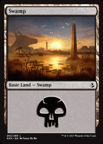 Swamp (262) Amonkhet Lightly Played, English