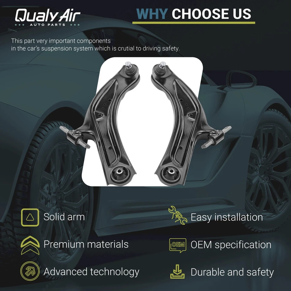 Control Arm and Ball Joint Assembly for 88-92 Volkswagen Jetta Front End - 2pcs - Image 4 of 4