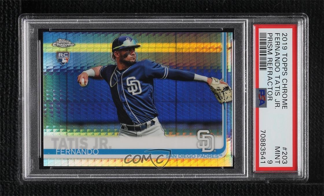 2019 Topps Chrome Prism Refractor Fernando Tatis Jr #203 PSA 9 MINT 2l4