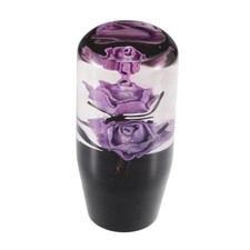 Universal Rose Flower Car Gear Shift Knob, Manual Automatic Stick 10cm Purple