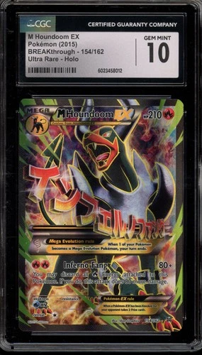 Pokemon M Houndoom EX XY Breakthrough Full Art #154 CGC 10 Gem Mint