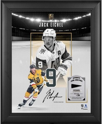 Jack Eichel Vegas Golden Knights Framed 11x14 Showcase Collage w/GU Puck LE 250