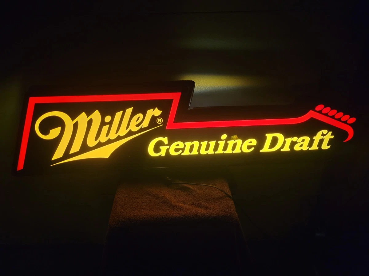 Miller Genuine Draft Guitar In Collectible Miller Signs & Tins for