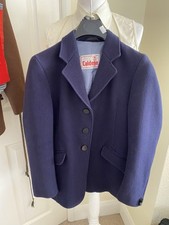 Stunning Caldene Navy Wool Show/hunt Jacket Pure Wool Girls 30” Vgc