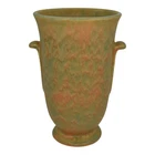 Weller 1930s Vintage Art Deco Pottery Mottled Green Glaze Variant Ceramic Vase