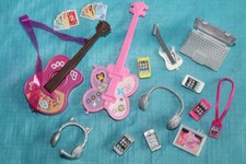 BARBIE MUSIK S5 GITARRE KOPFHÖRER LAPTOP HANDY KARTEN BASSGITARRE KONZERTGITARRE