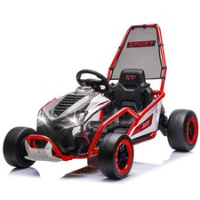 24V 400W Electric Ride on Toy Crazy Go Cart Drift Car 5-7.5 MPH for Kids 6-12