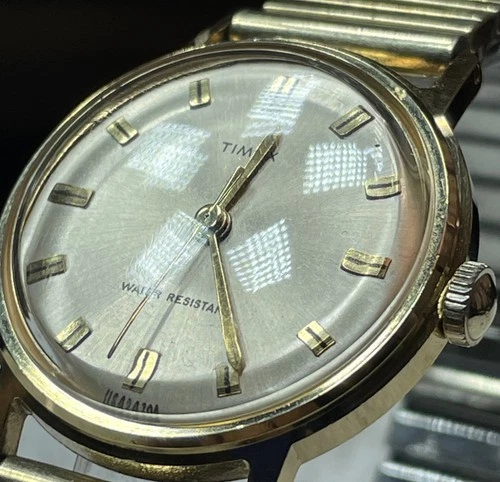Vintage 1970 Timex Sprite - Manual Wind Ref 11642 2470A - Gold Tone - Runs Well