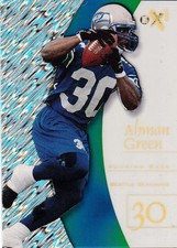 Edges have burn marks see image. 1998 E-X2001 Seattle Seahawks Ahman Green 46