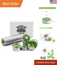 20-Pack 608RS Precision Skateboard Bearings - Double Sealed for Top Performance