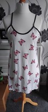 Ladies Butterflies Print Nightie Chemise Size XL 16 NEW