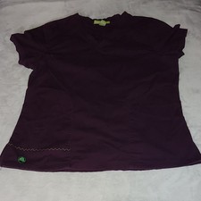Crocs Women's Solid Purple Medical Apparel Scrub Top Size M Medical Industry