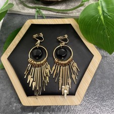 2.5  Earring Set Clip-On Gold-tone Retro Bohemian Dangle Drop New Free Ship B761