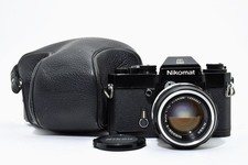 Nikon Nikomat EL Black NIKKOR S.C Auto 50mm f/1.4 Non-AI MF Lens JAPAN w/ Case