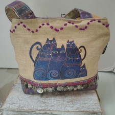 Laurel Burch Cat Small Tote Purse Heal Hearts Embrace Spirits New with Tags