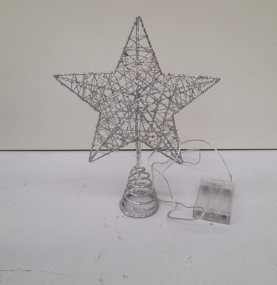 Joiedomi 8 Zoll Weihnachten Glitzer Stern Baumspitze