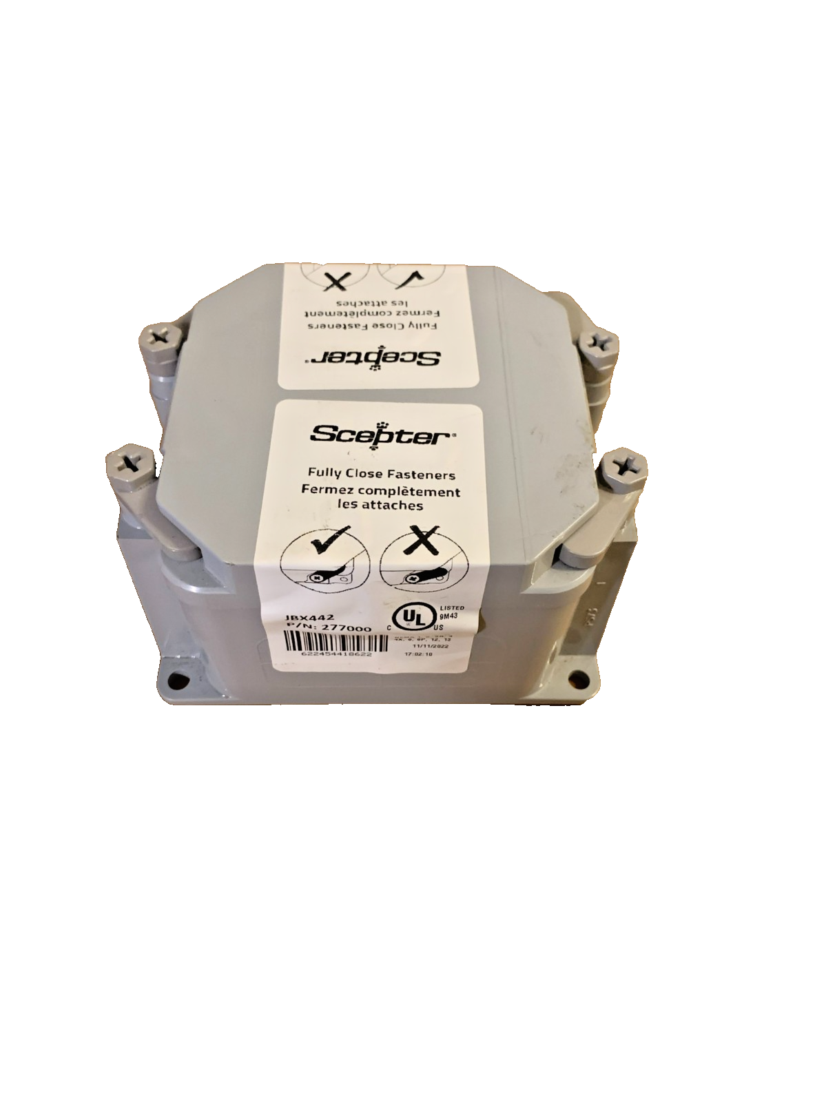Scepter 277000 Box of 12 PVC Junction Boxes 4in x 4in x 2in FNOB for ...