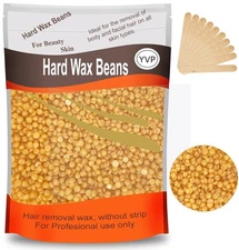 Hard Wax Beads for Hair Removal, Yovanpur Brazilian Gold 