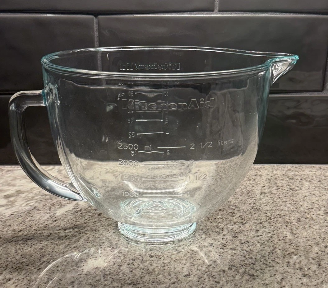 Glass Kitchenaid 2 1/2 Liter 12 cup Tilt-head Stand Mixer Bowl W/Handle
Opens in a new window or tab