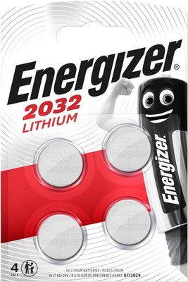 4 x Energizer CR 2032 Lithium Batterie Knopfzelle DL2032 3V 235mAh 1 x 4er BP