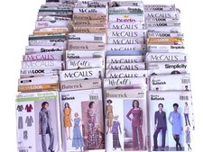 Lot of 100 Sewing Patterns - Simplicity, McCalls, Butterick - UNCUT, FF
