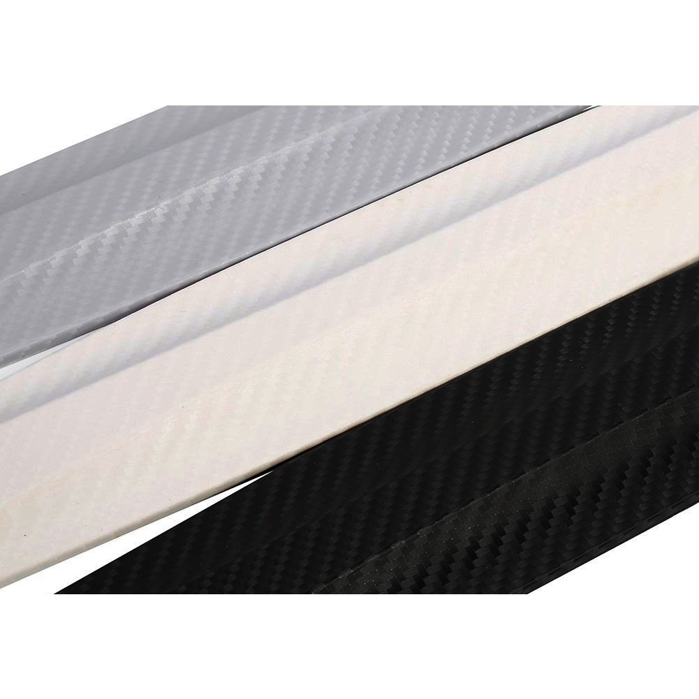 2Pcs Carbon Fiber Style Front&Rear Bumper Protector Corner Guard Scratch DTS