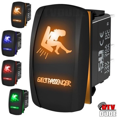 12V Rocker Switch ''Eject Passenger'' Mudflap Girl UTV RZR General Teryx Maverick