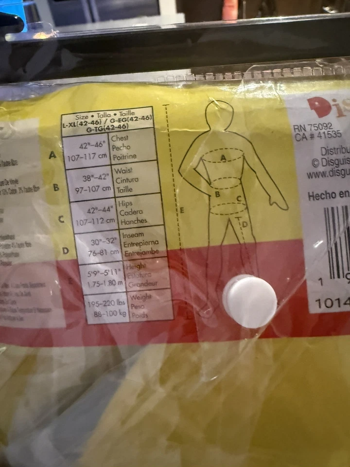 Persona en el Sombrero Amarillo Curioso George Hombre Vestido Elegante Halloween Adulto Disfraz Foto 2 de 4