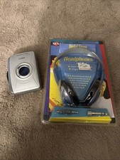 Coby CX-49 Stereo Radio Cassette Tape Player AM/FM TESTED WORKING W/BN HEADPHONE